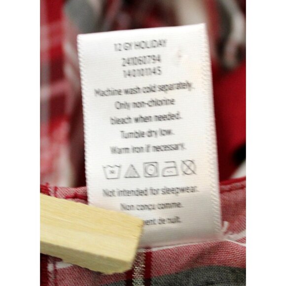 2012 Gymboree Holiday Memories Red White Plaid Dress sz 5T Shiny Lined Bow Cute - Picture 9 of 9